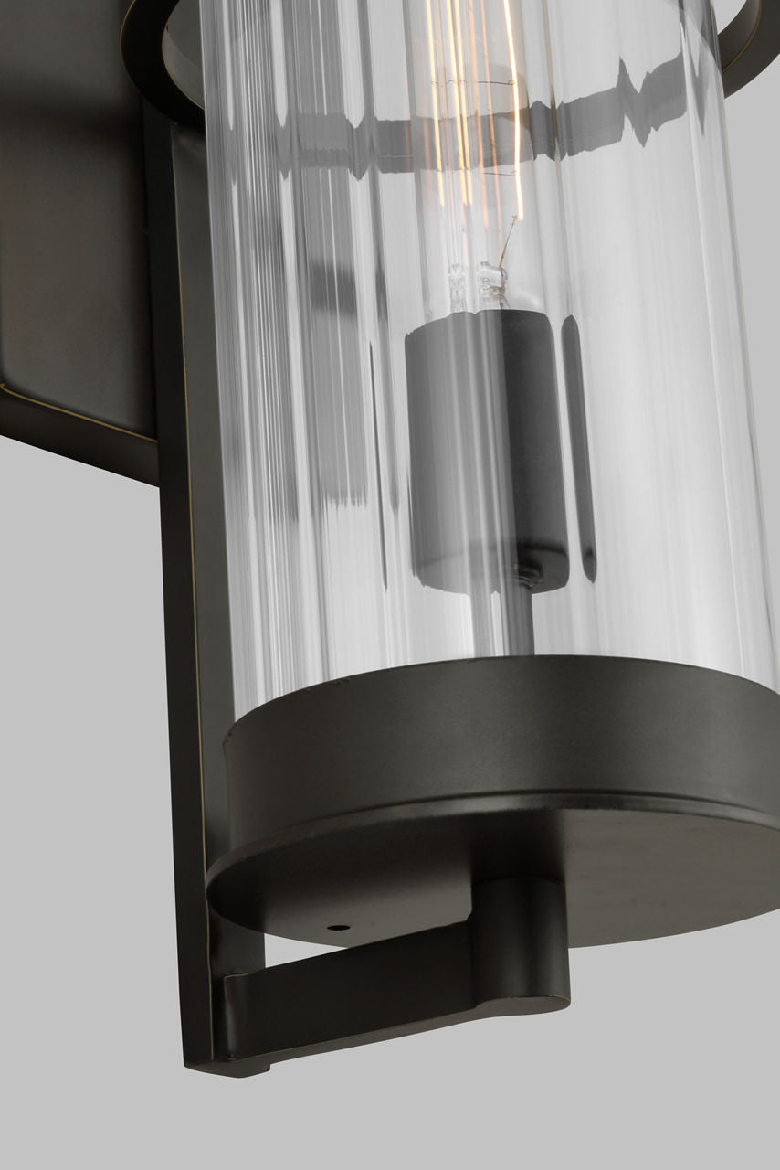 Alcona Large One Light Outdoor Wall Lantern Antique Bronze