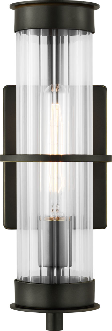 Alcona Medium One Light Outdoor Wall Lantern Antique Bronze Bulbs Inc