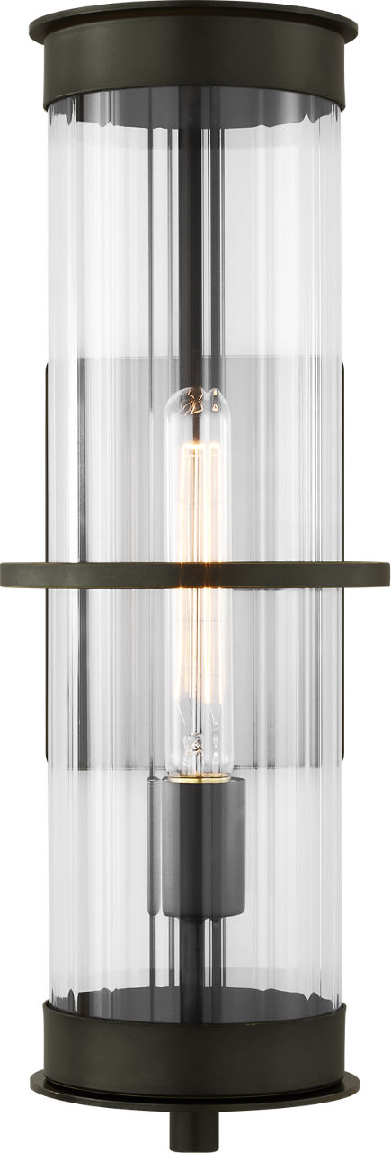 Alcona Large One Light Outdoor Wall Lantern Antique Bronze Bulbs Included