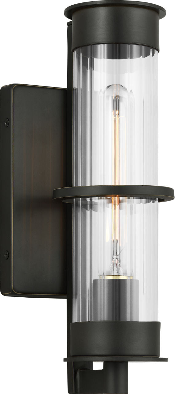 Alcona Small One Light Outdoor Wall Lantern Antique Bronze Bulbs Inc