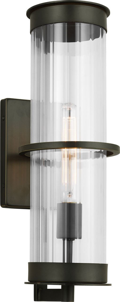 Alcona Large One Light Outdoor Wall Lantern Antique Bronze