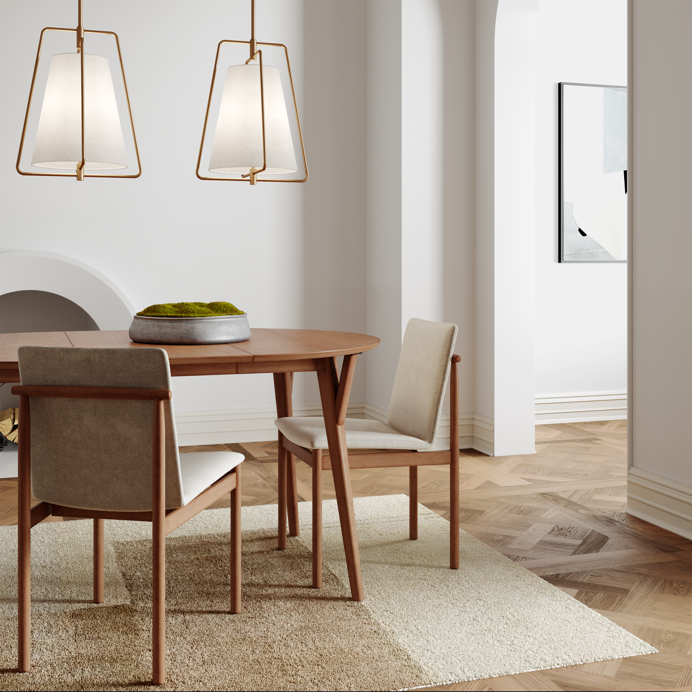 Allis One Light Pendant Satin Brass
