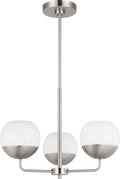 Alvin Three Light Chandelier Brushed Nickel Bulbs Inc
