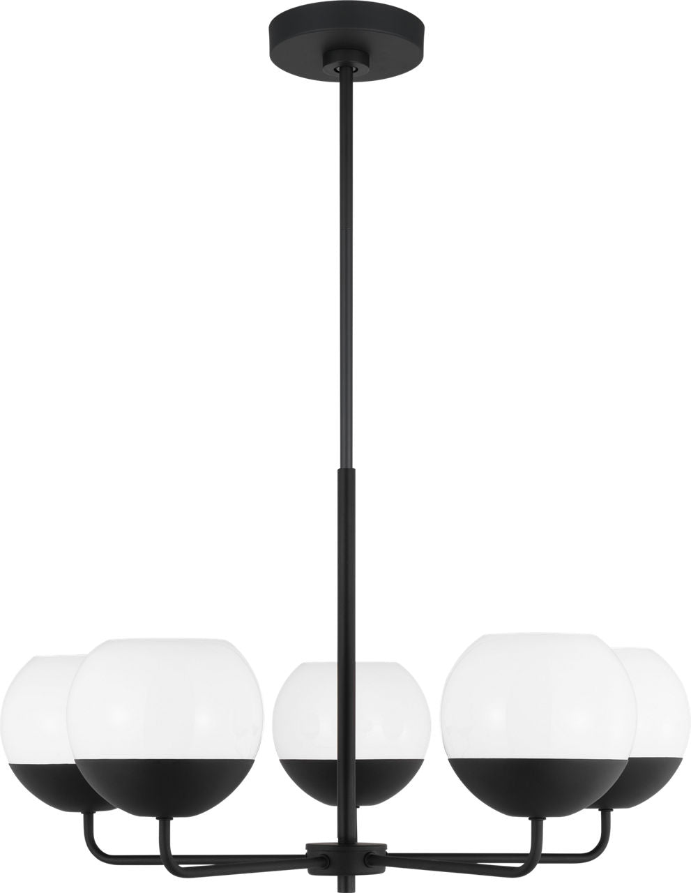 Alvin Five Light Chandelier Midnight Black Bulbs Inc