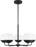 Alvin Five Light Chandelier Midnight Black Bulbs Inc