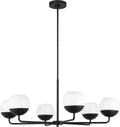 Alvin Six Light Chandelier Midnight Black Bulbs Inc