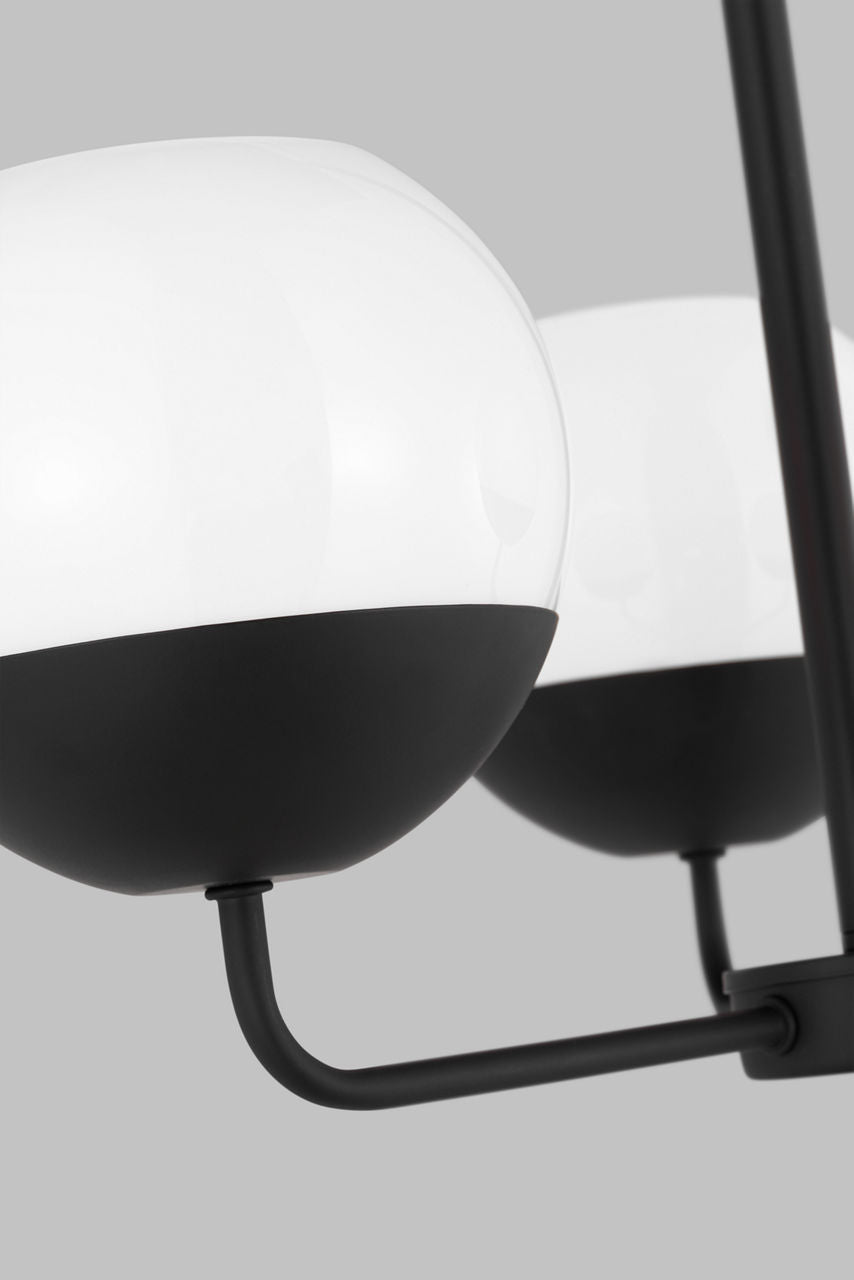 Alvin Three Light Chandelier Midnight Black