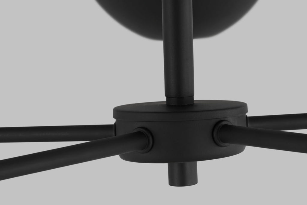 Alvin Five Light Chandelier Midnight Black Bulbs Inc