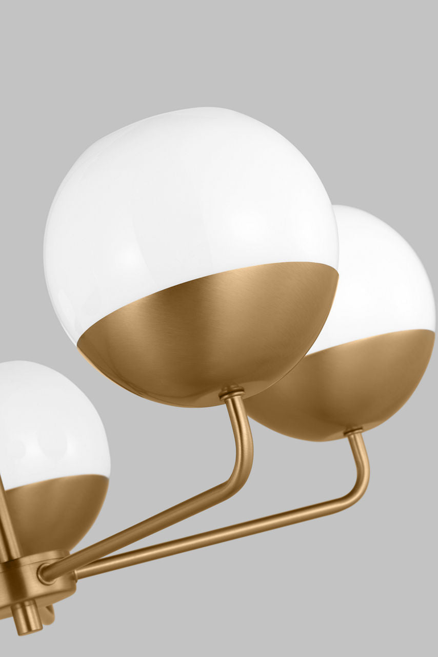 Alvin Five Light Chandelier Satin Brass