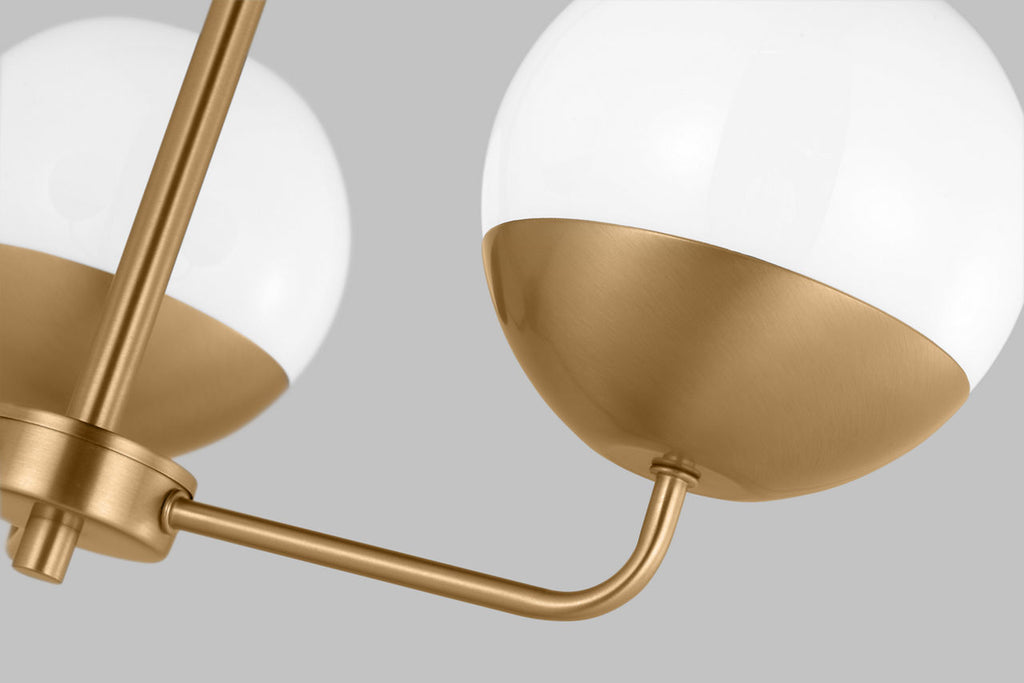 Alvin Three Light Chandelier Satin Brass