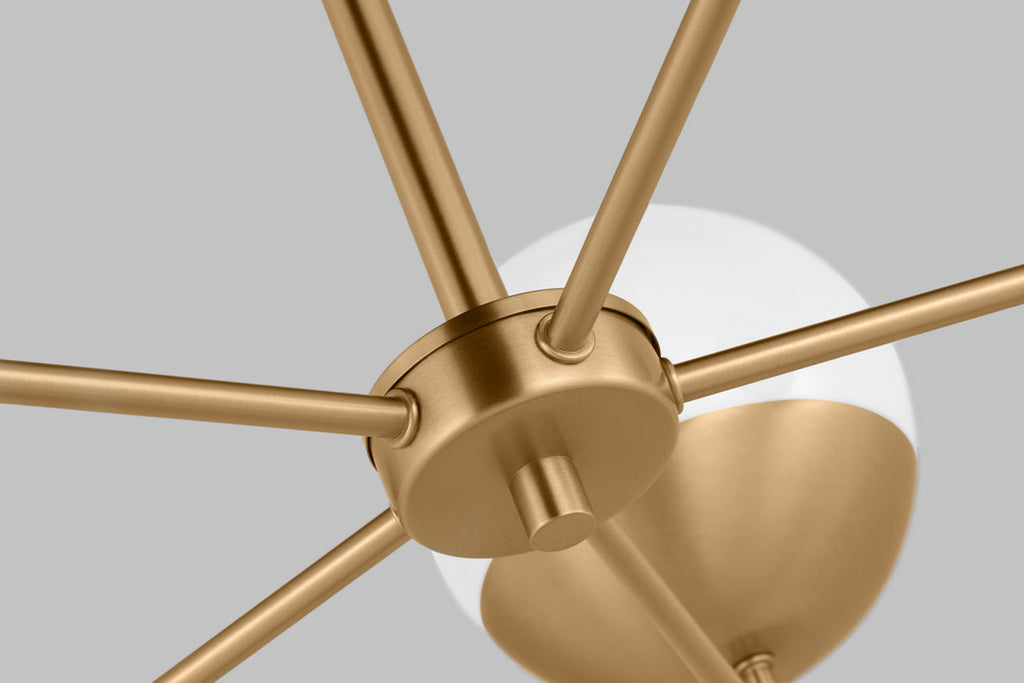 Alvin Five Light Chandelier Satin Brass