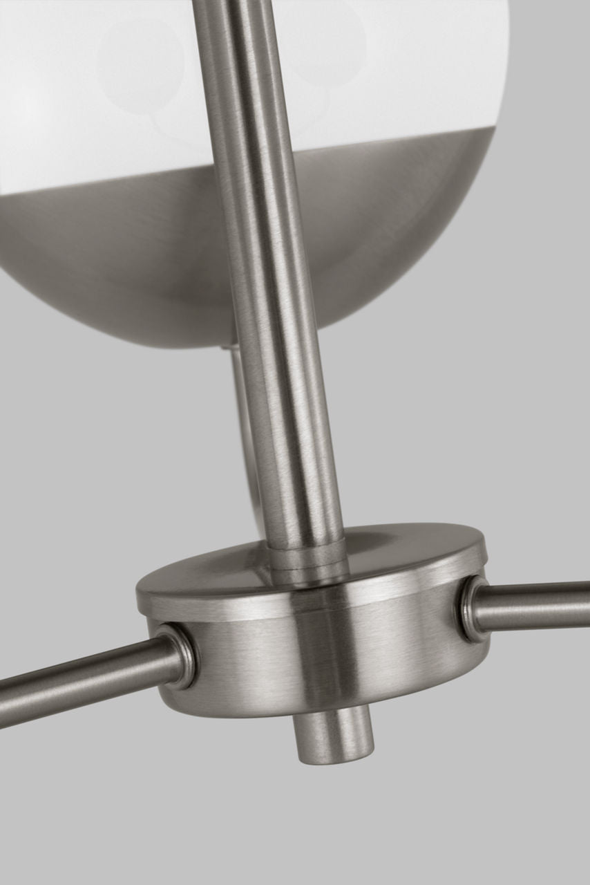 Alvin Three Light Chandelier Brushed Nickel Bulbs Inc