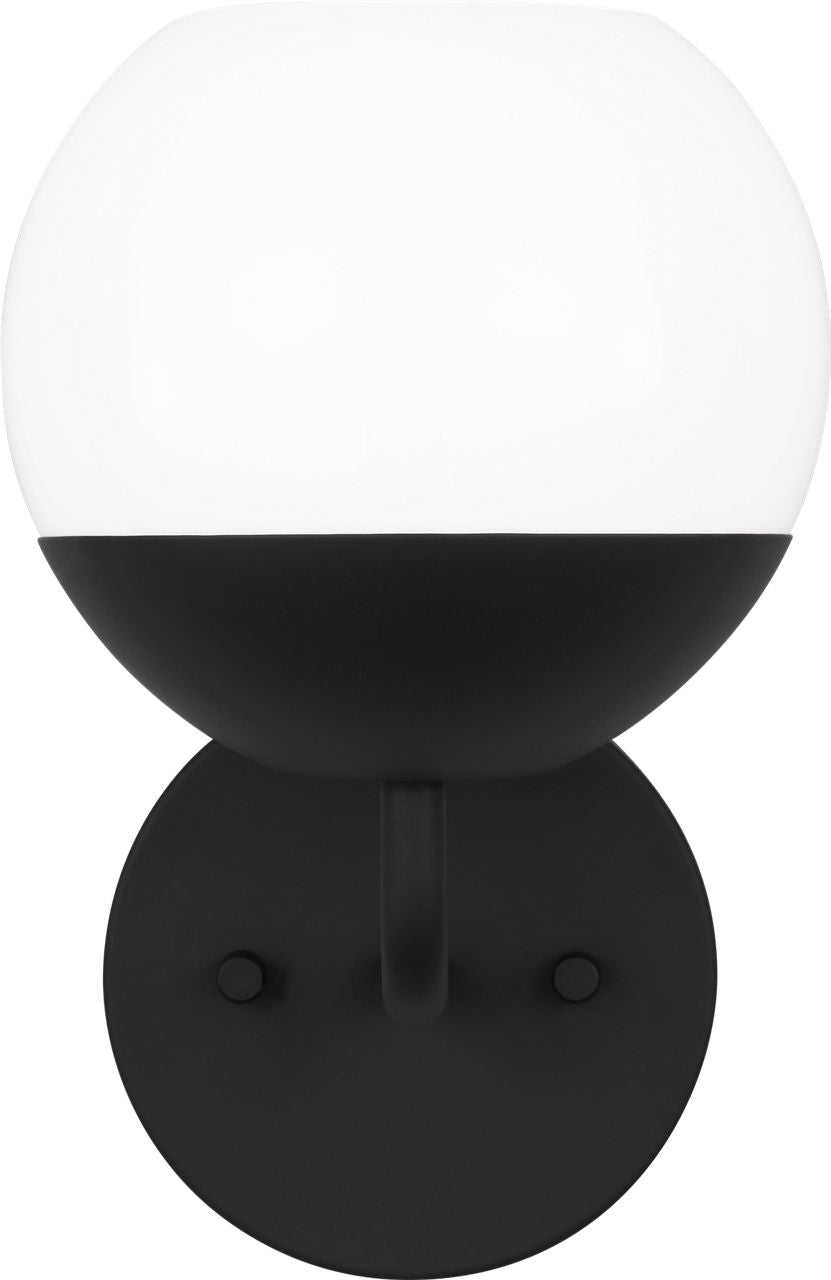 Alvin One Light Wall / Bath Sconce Midnight Black Bulbs Included