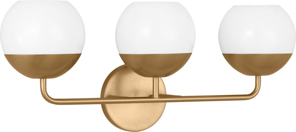 Alvin Three Light Wall / Bath Satin Brass