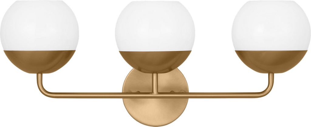 Alvin Three Light Wall / Bath Satin Brass Bulbs Included