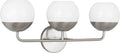 Alvin Three Light Wall / Bath Brushed Nickel
