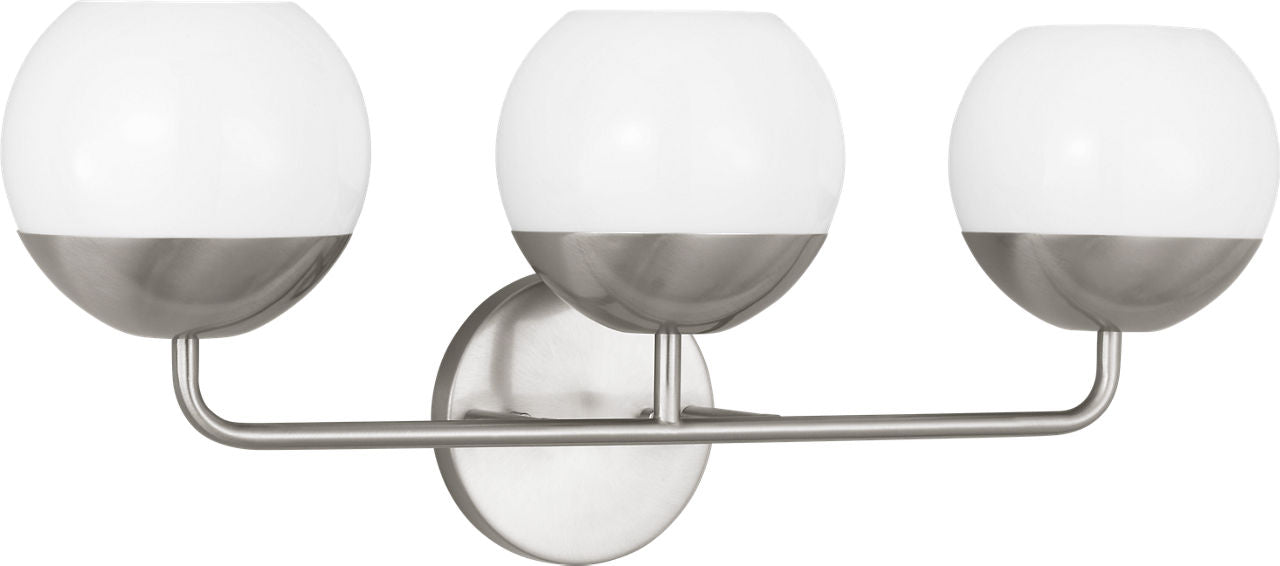 Alvin Three Light Wall / Bath Brushed Nickel