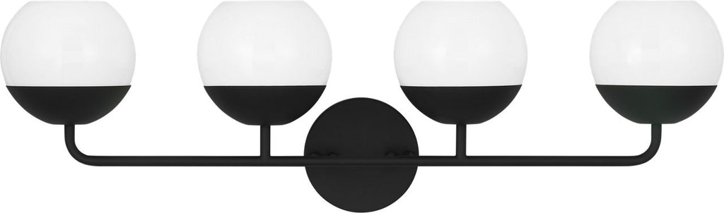 Alvin Four Light Wall / Bath Midnight Black