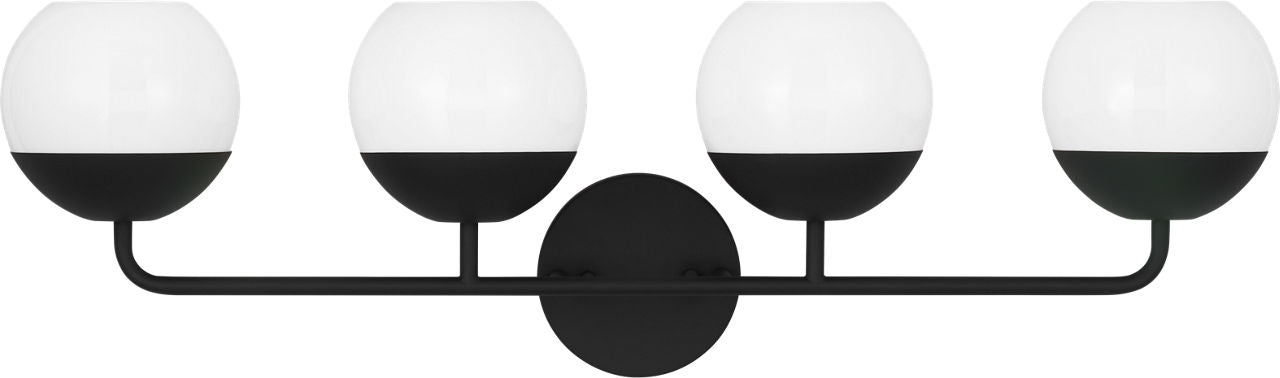 Alvin Four Light Wall / Bath Midnight Black