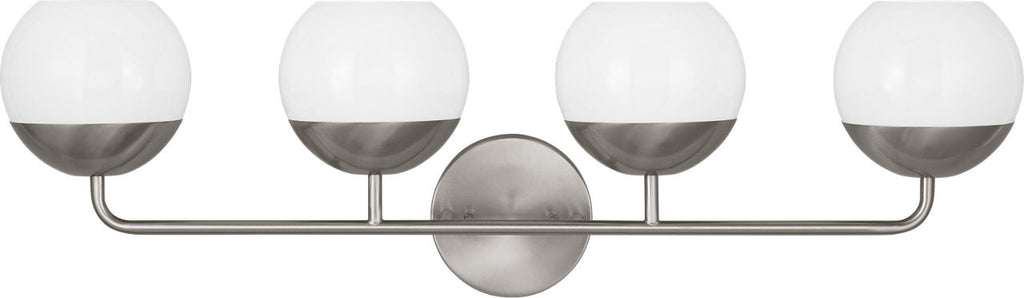 Alvin Four Light Wall / Bath Brushed Nickel Bulbs Inc