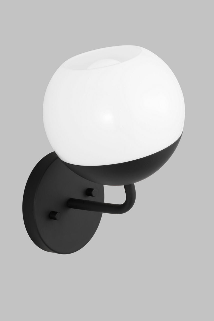 Alvin One Light Wall / Bath Sconce Midnight Black Bulbs Included