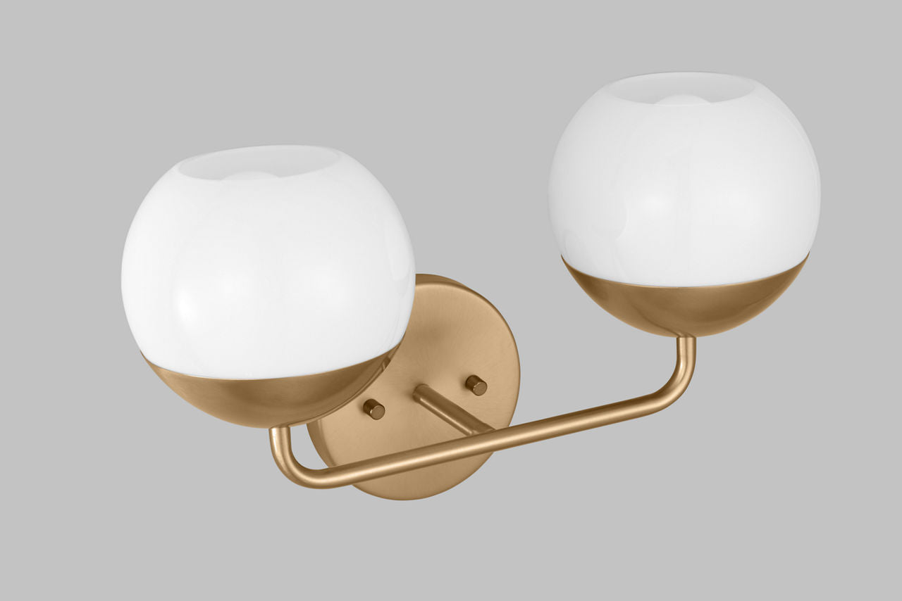Alvin Two Light Wall / Bath Satin Brass