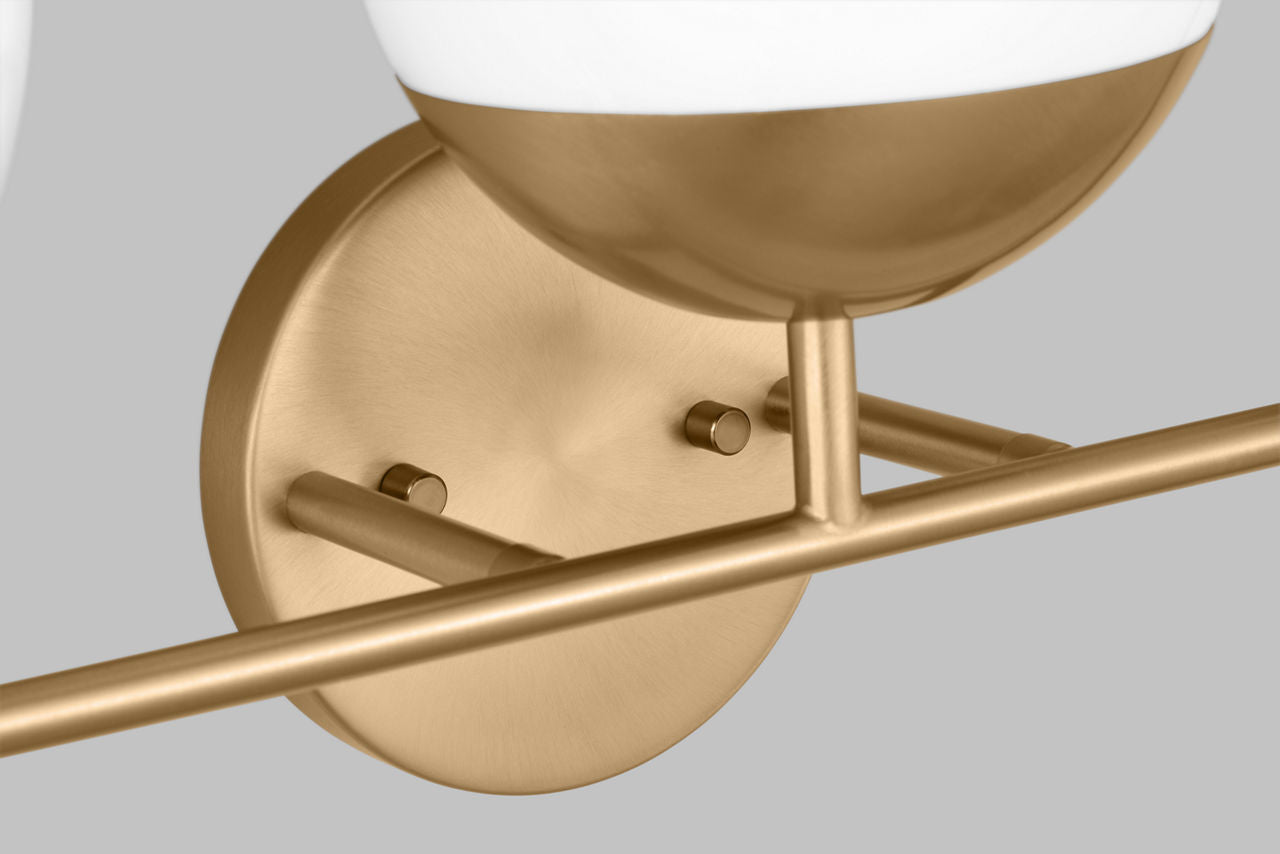 Alvin Three Light Wall / Bath Satin Brass