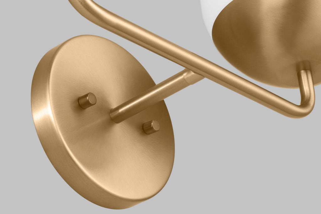 Alvin Two Light Wall / Bath Satin Brass