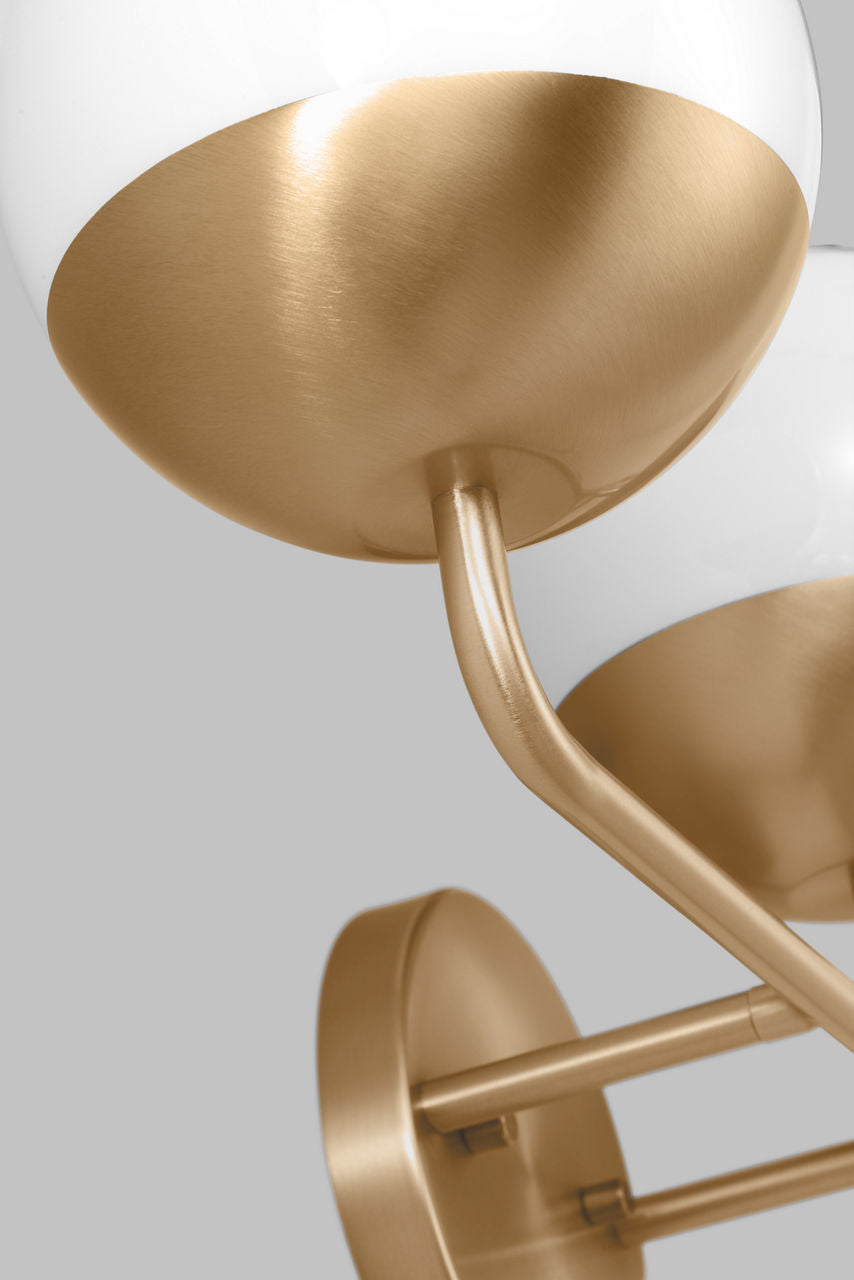Alvin Three Light Wall / Bath Satin Brass