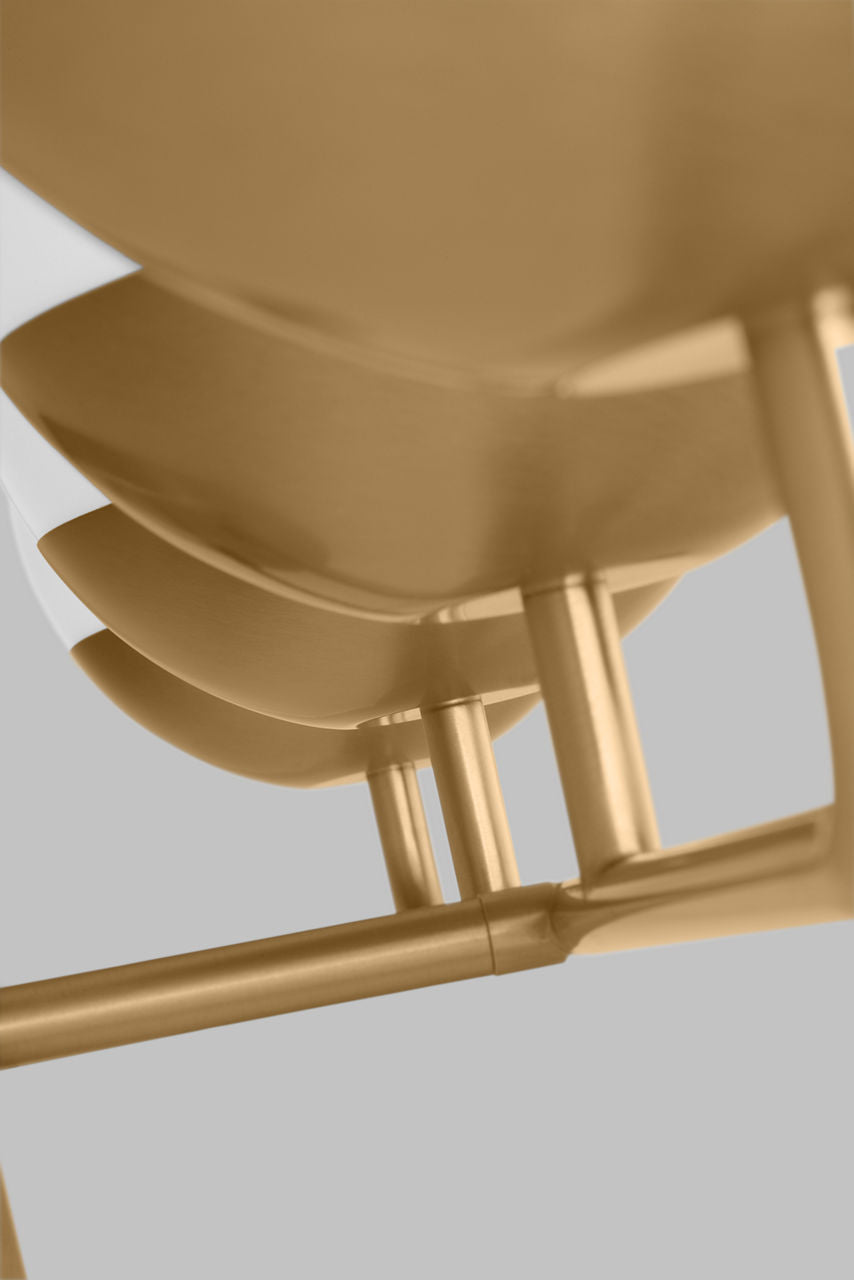 Alvin Four Light Wall / Bath Satin Brass Bulbs Inc