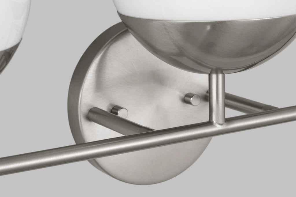 Alvin Four Light Wall / Bath Brushed Nickel Bulbs Inc