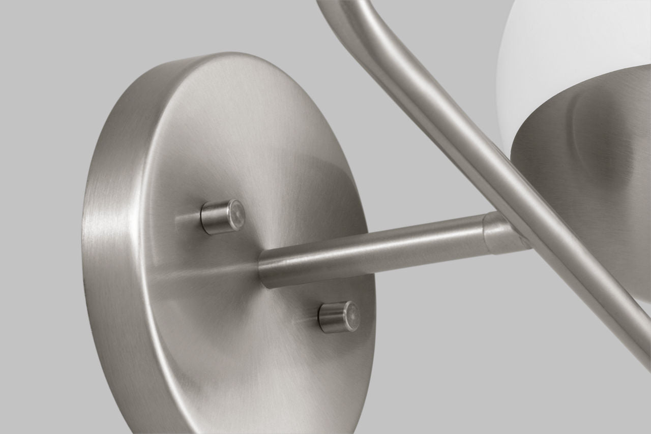 Alvin Two Light Wall / Bath Brushed Nickel Bulbs Inc