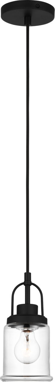 Anders One Light Mini-Pendant Midnight Black Bulbs Included
