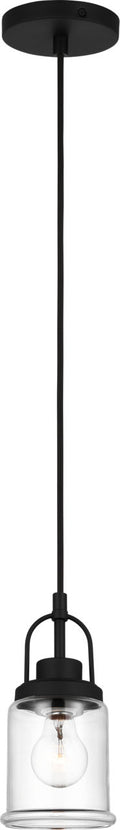 Anders One Light Mini-Pendant Midnight Black Bulbs Included