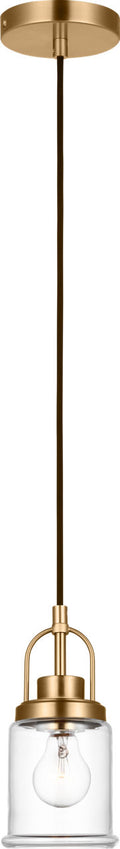 Anders One Light Mini-Pendant Satin Brass