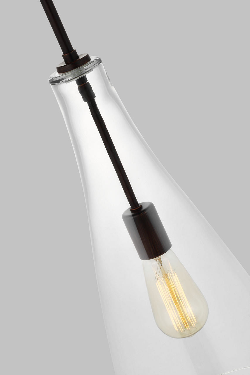 Arilda One Light Pendant | Bronze