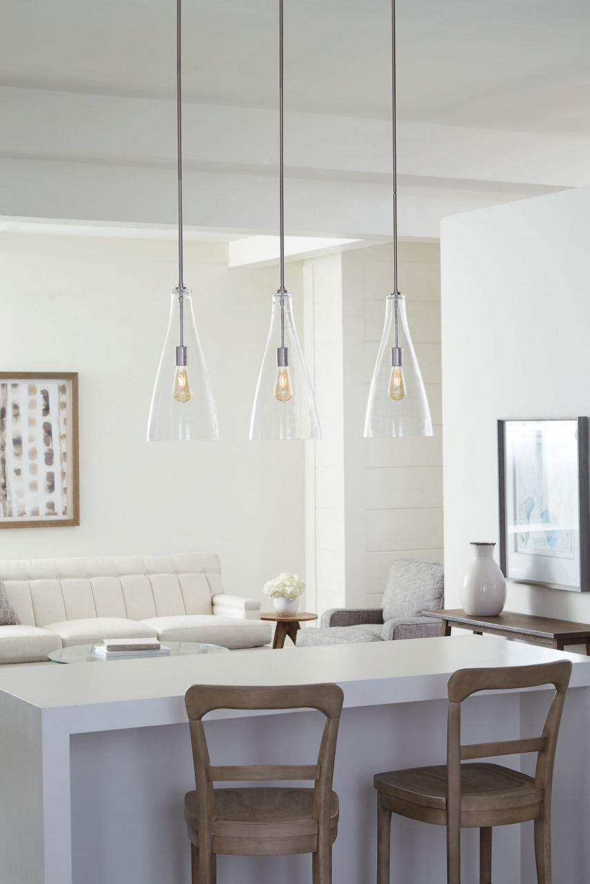 Arilda One Light Pendant | Brushed Nickel