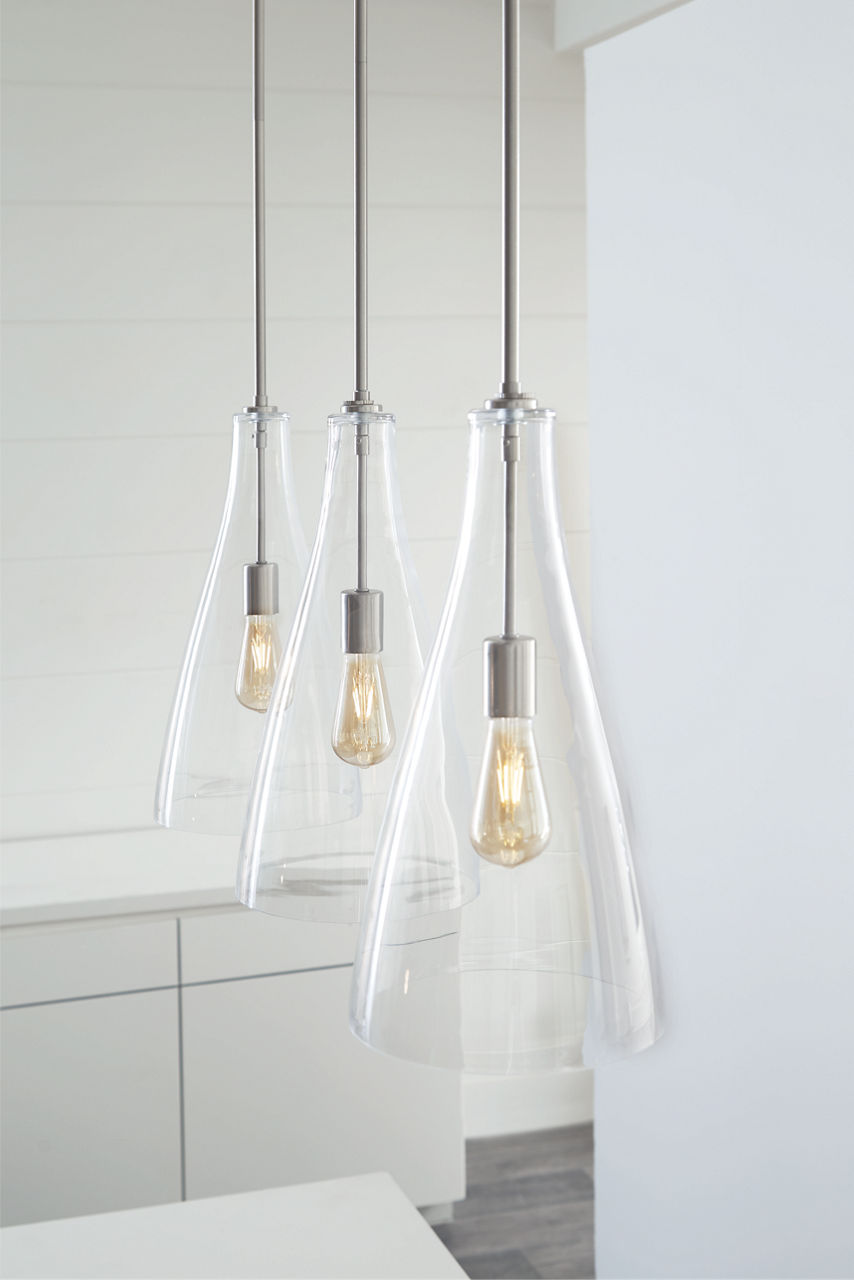 Arilda One Light Pendant | Brushed Nickel