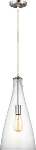 Arilda One Light Pendant | Brushed Nickel