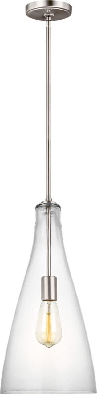 Arilda One Light Pendant | Brushed Nickel Bulbs Included