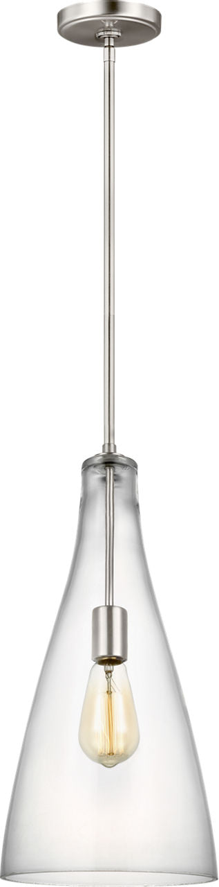 Arilda One Light Pendant | Brushed Nickel