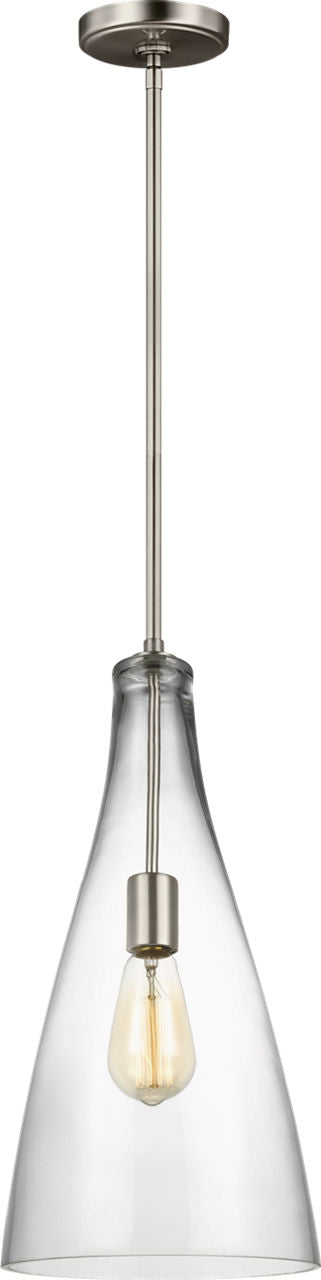 Arilda One Light Pendant | Brushed Nickel