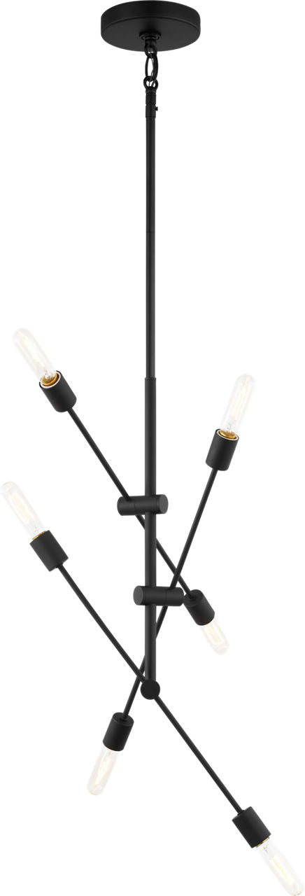 Axis Six Light Medium Chandelier Midnight Black
