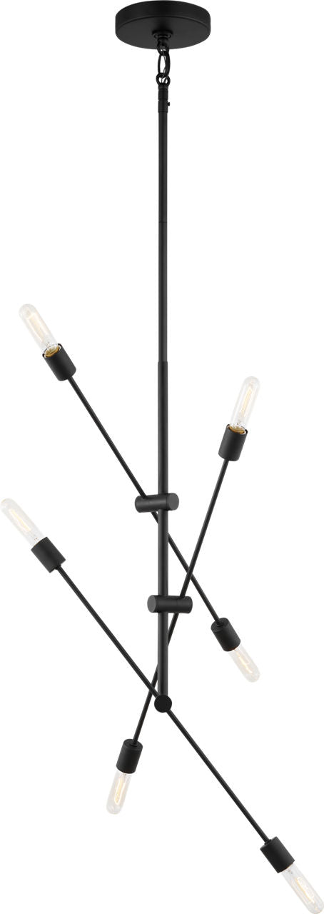 Axis Six Light Large Chandelier Midnight Black