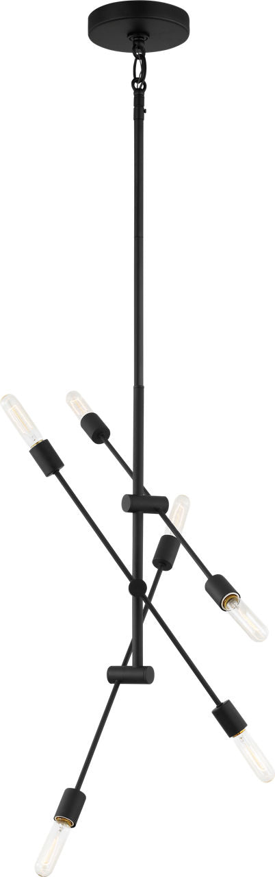 Axis Six Light Medium Chandelier Midnight Black