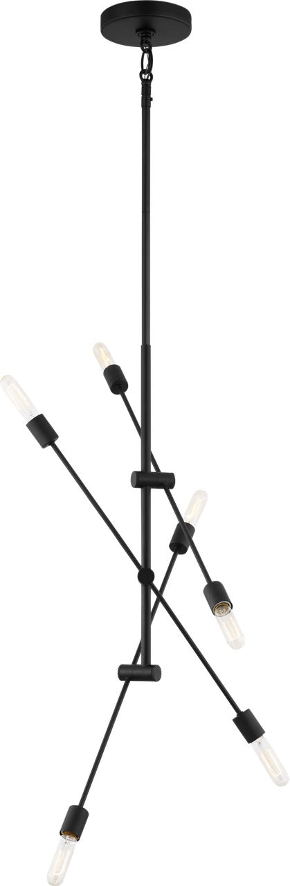 Axis Six Light Large Chandelier Midnight Black