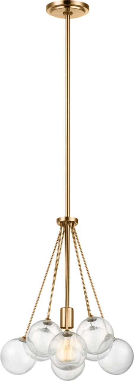 Bronzeville One Light Pendant | Satin Brass