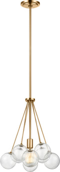 Bronzeville One Light Pendant | Satin Brass