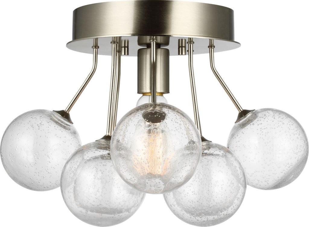 Bronzeville One Light Semi-Flush Mount Brushed Nickel