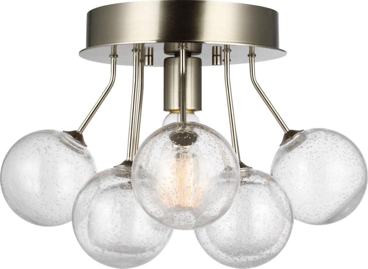 Bronzeville One Light Semi-Flush Mount Brushed Nickel
